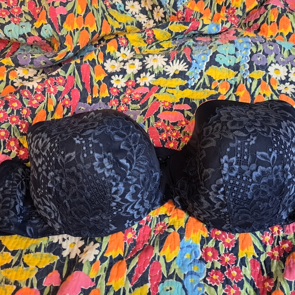 Cacique Other - Cacique Navy Blue Lace Bra 50DD